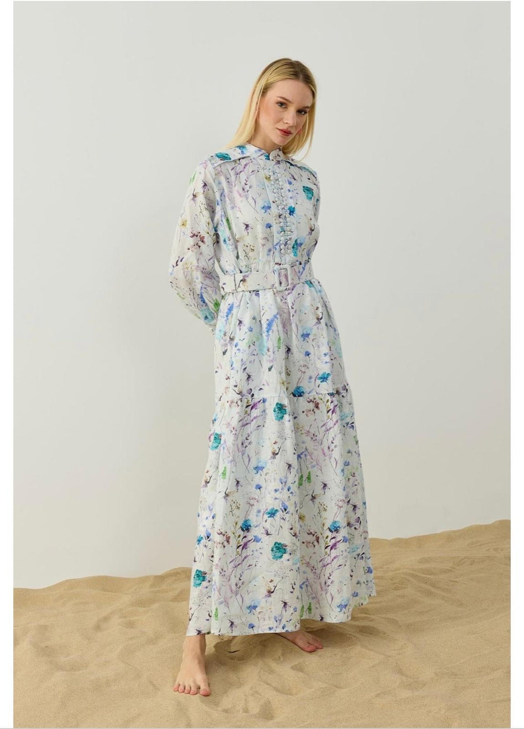 Azurea Dress – Blue Lilac Floral
