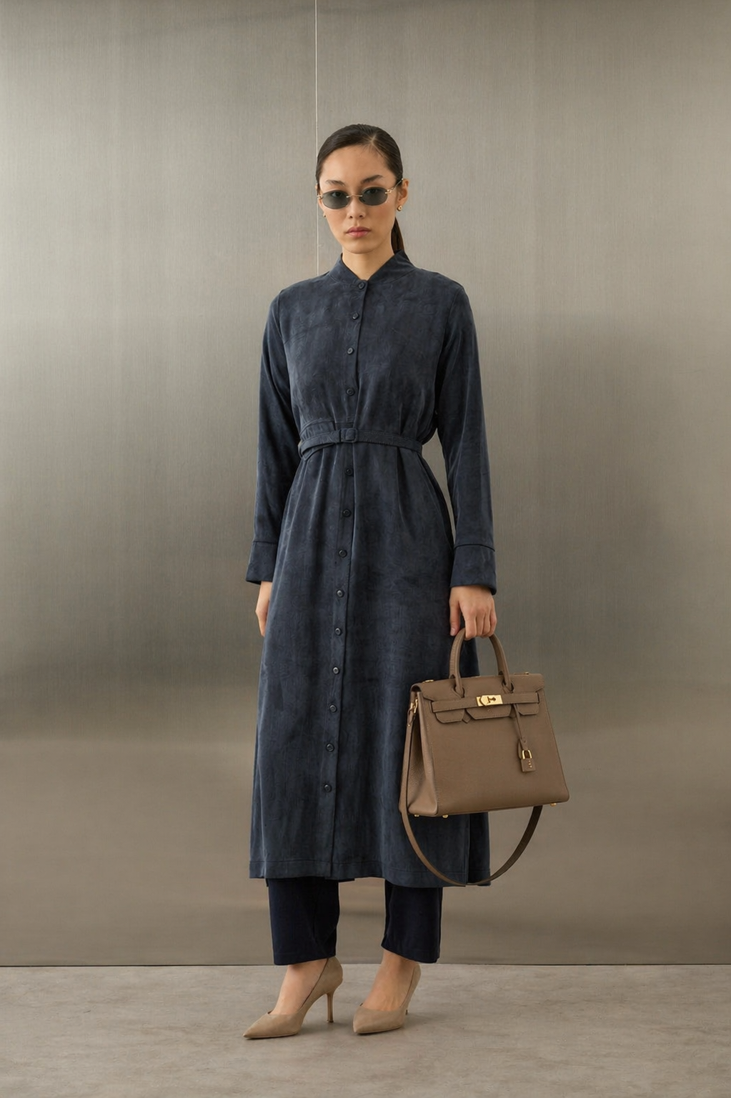 Elara Tunic – Deep Ocean Lyocell