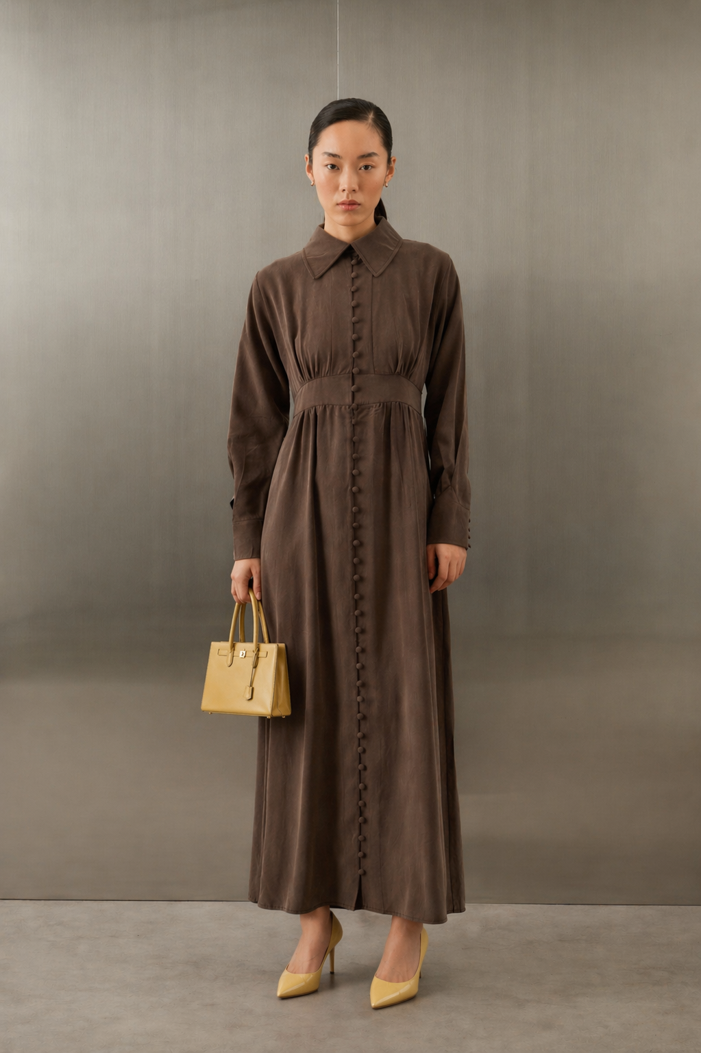 Seraphine Dress – Deep Espresso Lyocell