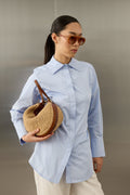 Celine Blouse – Sky Blue Cotton