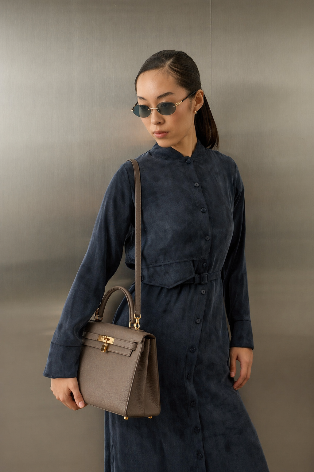 Elara Tunic – Deep Ocean Lyocell