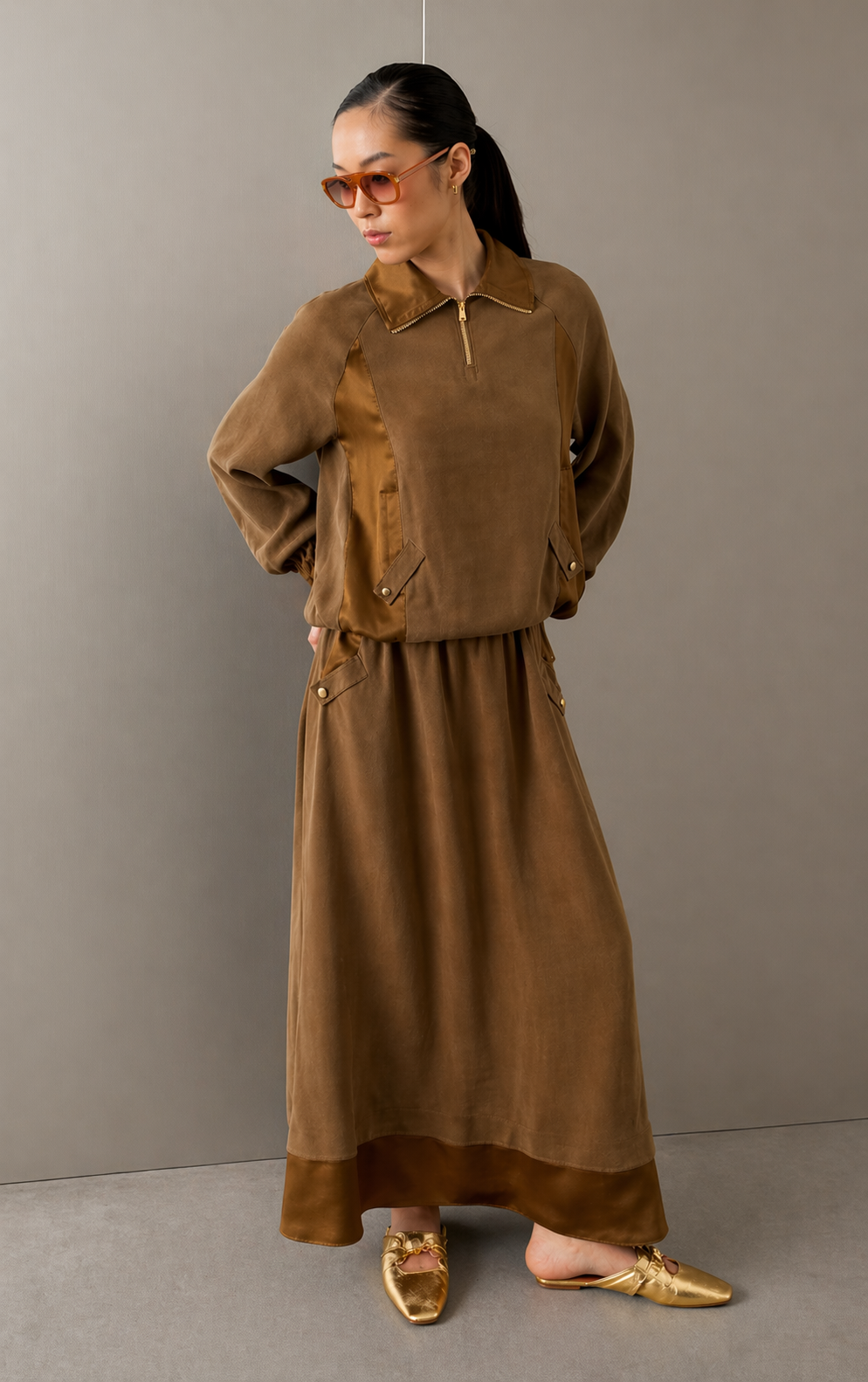 Elin Ensemble – Bronzed Olive